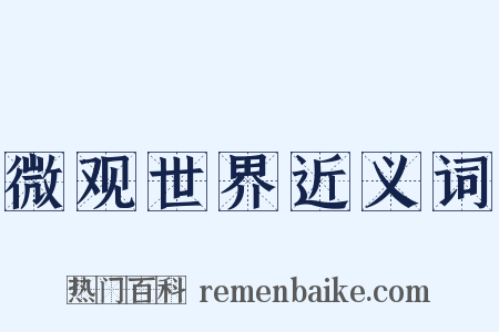 微观世界近义词是什么意思的图片